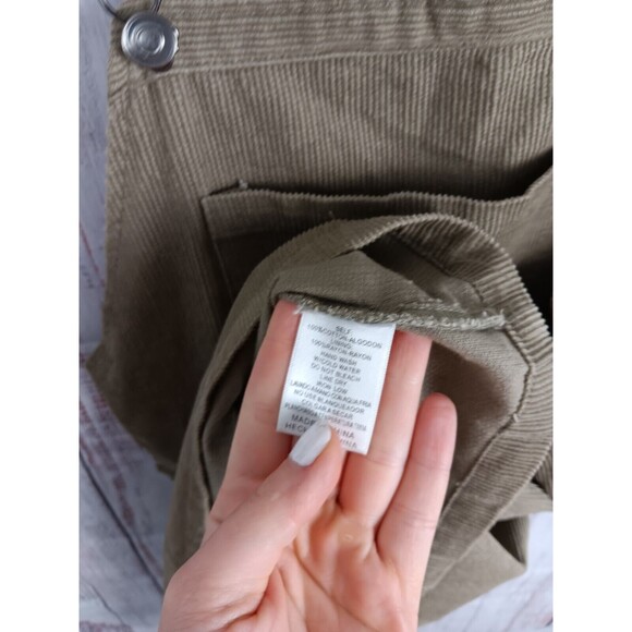 Listicle Corduroy Bib Overalls Skirt Girls Size Large Green - Picture 8 of 8